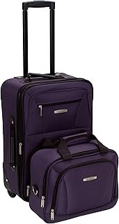 Rockland 2 Pc Luggage Set, Purple (Purple) - F102-PURPLE