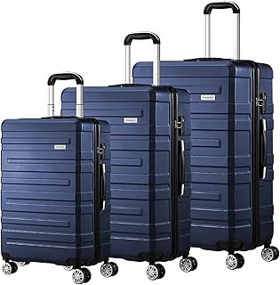 Mazam Luggage Set 3PC Trolley Suitcase Navy
