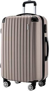 28Inch Suitcase Hard Shell ABS Luggage Case Travel Baggage Lightweight Travelling Bag Champagne