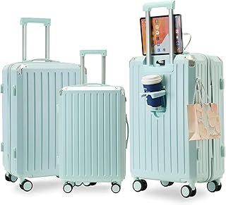 LIODUX 3 Piece Luggage Sets, 20/24/28in Expandable Hardshell Luggage, Hardside Lightweight Durable Carry On Suitcase Sets ...