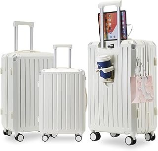 LIODUX 3 Piece Luggage Sets, 20/24/28in Expandable Hardshell Luggage, Hardside Lightweight Durable Carry On Suitcase Sets ...